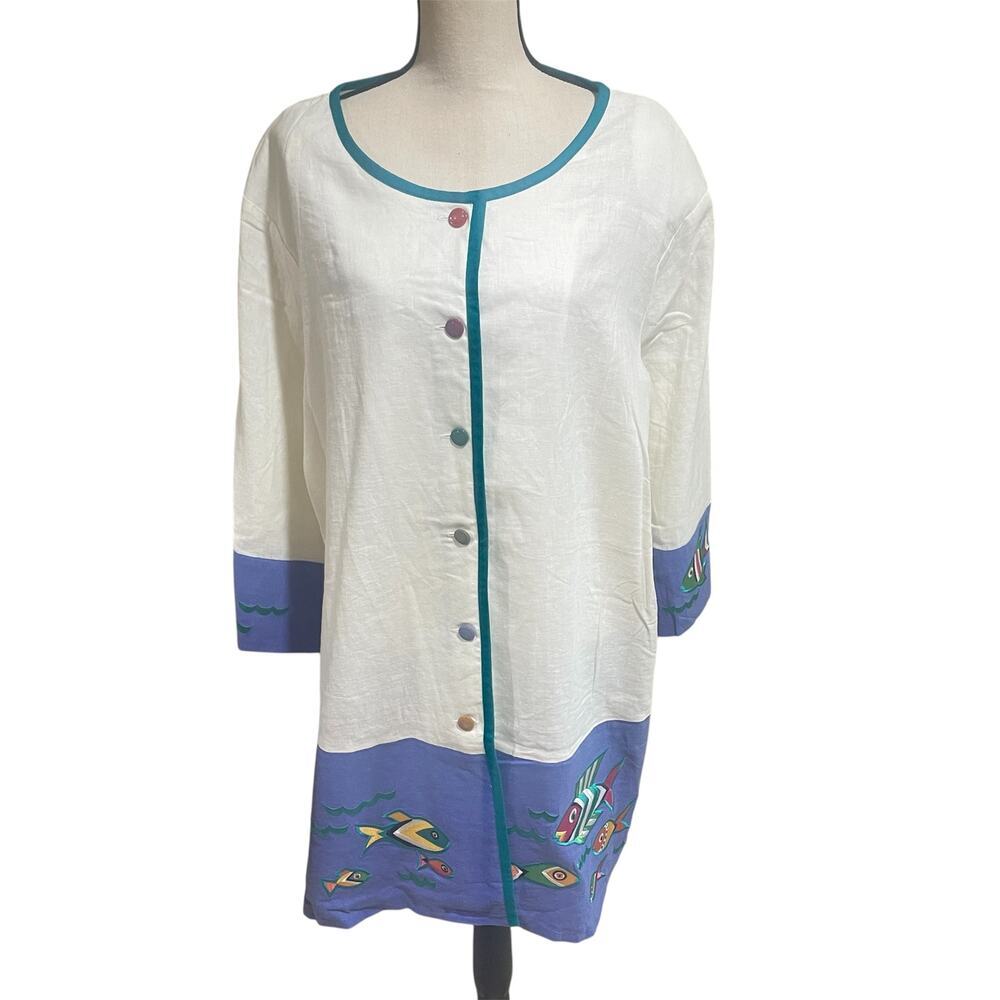 Bob mackie wearable art vintage fish kaftan